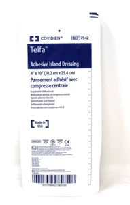 Covidien 7542 Telfa Adhesivo Isla Aderezo 4" x 10" Estéril Paquete de 15 Exp 7/28 - Imagen 1 de 1