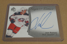 2021-22 SP Authentic Sign Of The Times Jack Roslivic ON CARD AUTO BLUE Jacket SP