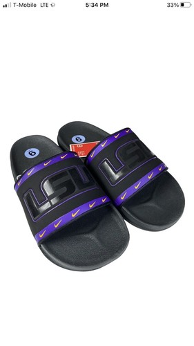 JORDAN Sandali Nike Offcourt Slide LSU Tigers Sandal College Football PE da uomo taglia 9