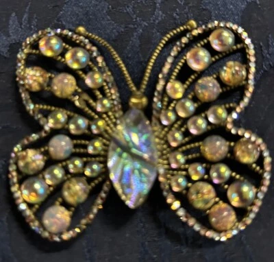 JAY STRONGWATER PRECIOSO BROCHE FLORAL MARIPOSA SWAROVSKI Foto 1 de 4