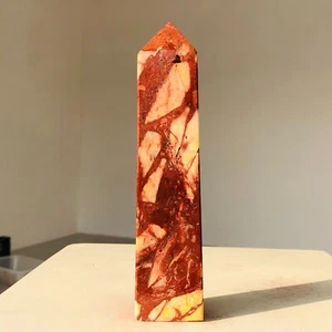 393g Natural Rojo Jaspe Ágata Cuarzo Cristal Torre Punto Mineral Curación E864 - Imagen 1 de 12