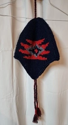 Mossimo Talla Única Patrón Tejido Invierno Sombrero Borlas y Orejeras 90/10 Acrílico/Lana Foto 1 de 4