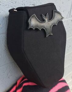 Sweet Midnight Mini Coffin Bat Black Horror Punk Goth Fanny Pack Backpack Bag