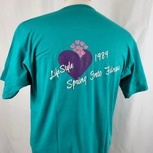 Vintage 80s Lifestyle Spring into Fitness T-Shirt XL Screen Stars Deadstock NOS - Bild 1 von 7