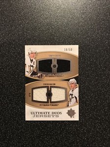 SIDNEY CROSBY/EVGENI MALKIN 2010-11 Ultimate Collection GU DUOS JERSEY SN#10/50 
