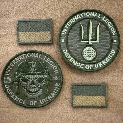 Parche de oliva ucraniano Legión internacional de Ucrania gancho de insignia ... - Imagen 1 de 4