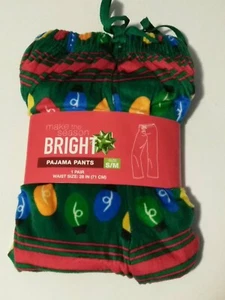 Make The Season Bright Pajama Pants Size S/M Waist Size 28 IN (71 CM) - Picture 1 of 2