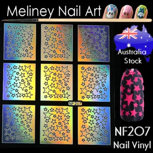 NF207 Stars Nail Vinyl Sticker decoration Stencil Vinyls Art Craft Supplies - Picture 1 of 1