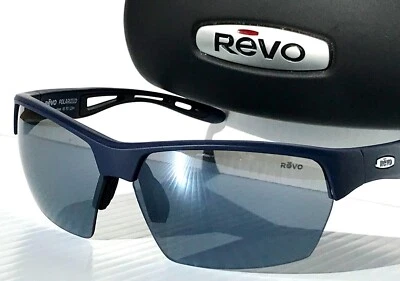 NUEVO REVO JETT Mate Azul Marino POLARIZADO Gris Grafito Lente Gafas de Sol RE 1167 05 GY Foto 1 de 4