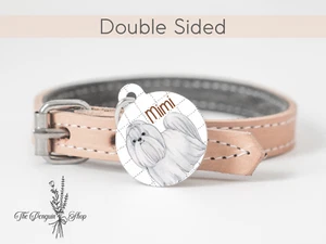 Personalisierte Hundemarken Malteser doppelseitig Haustierausweismarke wasserdicht Schlüsselanhänger - Bild 1 von 4