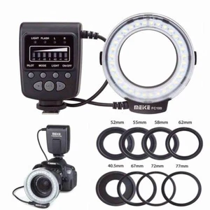 Meike FC-100 FC100 LED Macro Ring Flash Light for Canon Nikon Olympu DSLR Camera - Picture 1 of 8