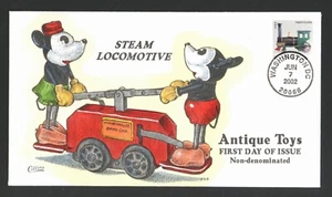 US FDC Sc#3643 37¢ HANDPAINTED COLLINS#Y3502 MICKEY MOUSE ANTIQUE TOYS - Picture 1 of 2