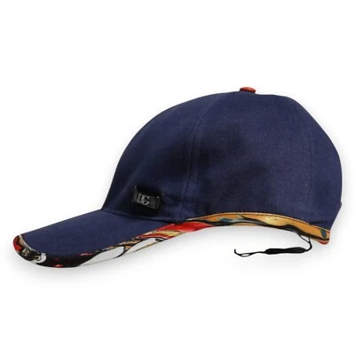 DOLCE & GABBANA Sombrero Hombres Azul Algodón 6 Paneles Gorra de Béisbol s. 58/M PVP 530USD Foto 1 de 4