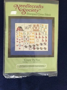 Needlecrafts Society Counted Cross Stitch Count To Ten 15” X 17 1/2” finished - Picture 1 of 3