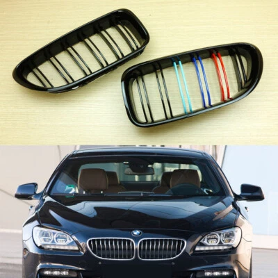 640i 650i 12-17 F06 F12 F13 M6 Style Front Grille Shiny Black M-Color For BMW - Image 1 of 4