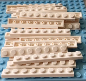 Lego 1x8 weiße Platte Platten Gebäude Stck. 10 NEU - Bild 1 von 1
