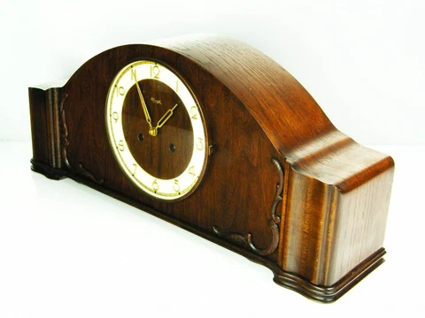 PURE ART DECO  CHIMING MANTEL CLOCK FROM KIENZLE  BLACK FOREST GERMANY Cover