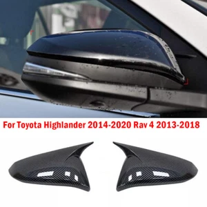 For Toyota Highlander 2014-2020 Rav 4 2013-2018 Rearview Mirror Cover Trim Caps - Foto 1 di 6