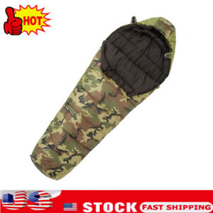 30 F Cold-Weather Mummy Sleeping Bag Outdoor Camping Sleeping Bag for Smooth Zip