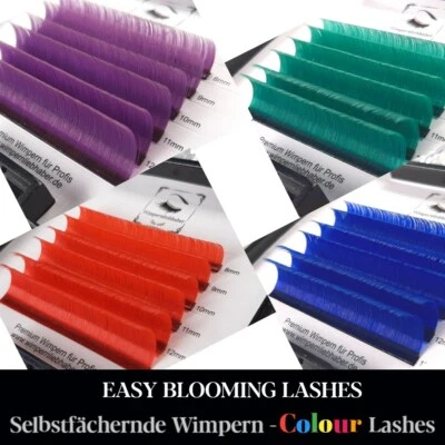 Easy Blooming Color Lashes I selbstfächernde Wimpern I Farbige Volumen Wimpern - Bild 1 von 4