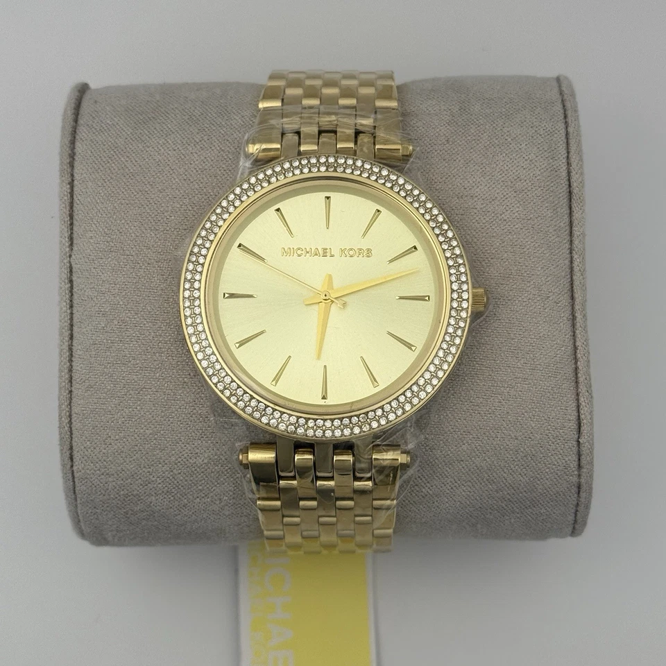 Michael Kors Ladies Glitz Darci Gold Tone Stainless Steel Watch MK3191