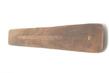 Wood  flat boat stick INCENSE BURNER 10" x 1.25" wooden holder