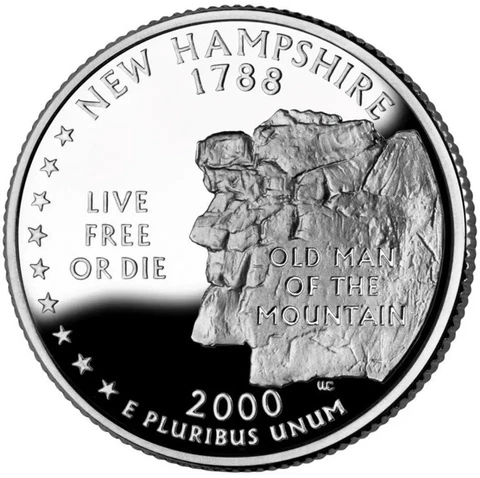 2000-S NEW HAMPSHIRE STATE QUARTER - - ULTRA DEEP CAMEO PROOF FREE S&H 2775 Cover