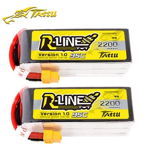 2X Tattu R-Line 2200mAh 95C 18.5V 5S Lipo Battery XT60 For FPV racing Airplane - Picture 1 of 5