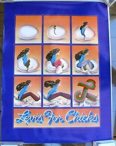 1970 Levi's Womens Jeans Advertising Poster: Levi's for Chicks, by Dave Willard - Picture 1 of 2