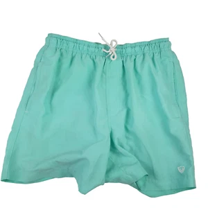 F&F Swimwear, Men's, Size S, Light Green, 100% Polyester, Lined, Logo, Pockets - Picture 1 of 6