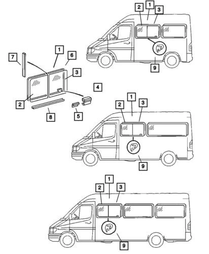 Restripa climática panel lateral genuina Mopar 2003-2006 Dodge Sprinter 2500 5134055AA Foto 1 de 1