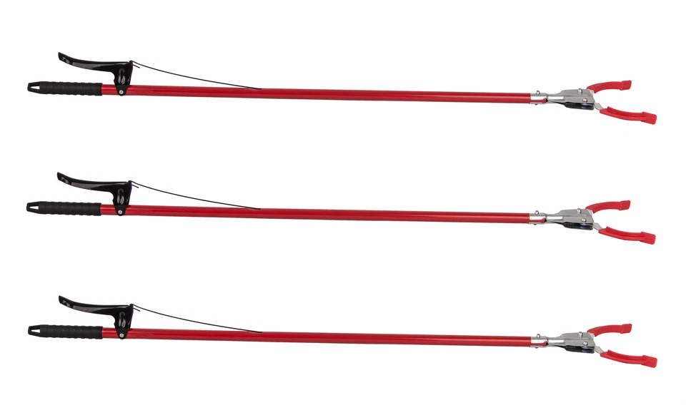3x Greifzange Müllgreifer Aufhebehilfe 92cm lang Abfall Picker Kralle Arm Hand