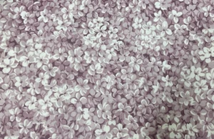 CONCORD FABRICS - PURPLE FLOWER CLUSTER ON POLISHED COTTON-- 1 1/2 YARDS - Picture 1 of 2