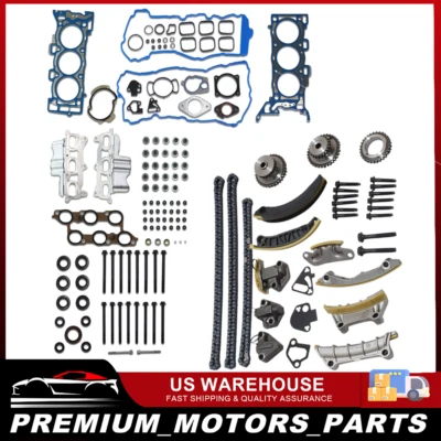 Timing Chain Kit Head Gasket Seal Set with Bolts for 09-16 Chevy Buick GMC 3.6L - Image 1 of 4