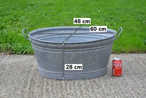 old galvanised washing bowl bath tub - 60 cm - FREE DELIVERY - Picture 1 of 7