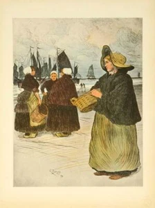 ORIGINAL VINTAGE FRENCH POSTER DANS SARDINIERES BY BORGEX ESTAMPE MODERNE 1897 - Picture 1 of 1