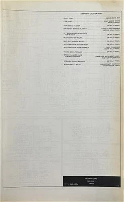 Diagrama De Cableado Plegable De Fábrica Ford Mustang 1973 OEM Original - Imagen 1 de 4