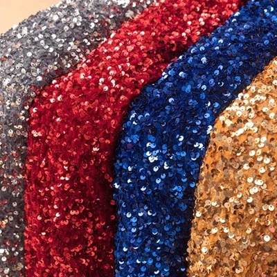 1M Pailletten Bestickt Stoff DIY Cheongsam Bekleidung Performance Kleid Nähen - Bild 1 von 4