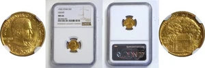 1922 $1 Grant w/star Gold Commemorative NGC MS-66 - Picture 1 of 3
