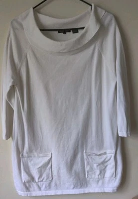 Suéter suéter para mujer Jeanne Pierre cuello capucha 100 % algodón talla M bolsillos Foto 1 de 4