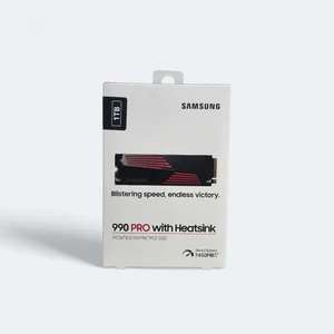 SAMSUNG 990 PRO w/ Heatsink SSD 1TB NVMe, PCIe Gen4 M.2, Up to 7,450MB/s🔥 - Afbeelding 1 van 1