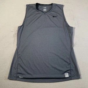 Nike Pro Shirt Youth XL Gray Fitted Tank Top Sleeveless Active Boys Outdoors - Picture 1 of 10