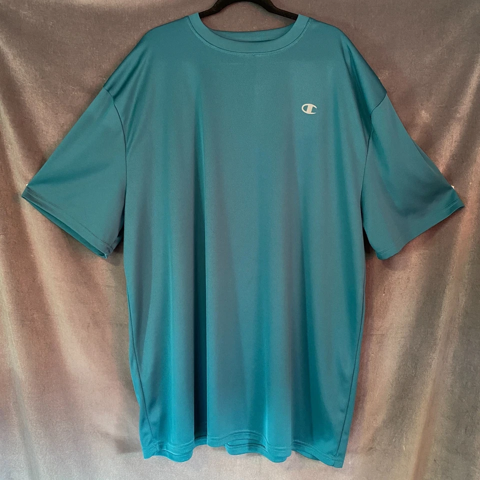 Champion Men's XX-Large T Athletic Shirt Teal Short Sleeve Gym - Image 1 of 4