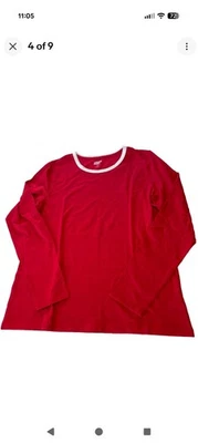 Top pijama manga larga trineo vacaciones Navidad LANDS END M NUEVO SIN ETIQUETAS Foto 1 de 3