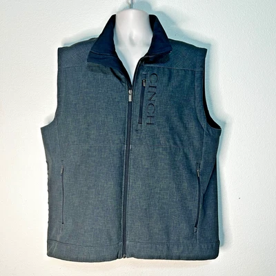 CINCH Western 软壳背心男式 XL Heather 绿色黑色二手状况完好 4327 — 第 1/4 张图片
