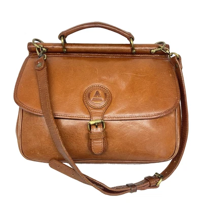 Bolso Cartera Vintage Moda Italiana Cuero Andantini Silla de Hombro Hebilla Occidental Foto 1 de 4