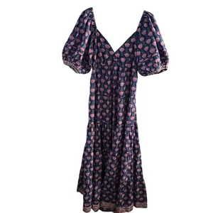 Saylor Puff Sleeve Maxi Dress Size Large – Boho, Floral, Cottagecore, Romantic - Picture 1 of 11