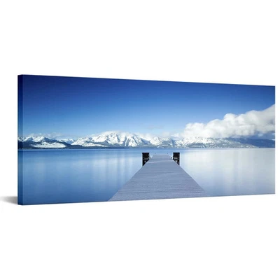 Озеро Тахо снежный пирс панорама холст настенное искусство - 20 «x 48» жикле печати победы... - Изображение 1 из 4