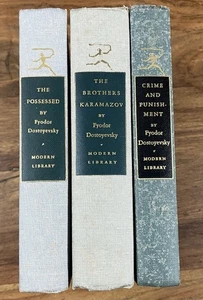 “Crime & Punishment” “Bros Kaz” “Possessed” by Dostoevsky RH Modern Library 1950 - Picture 1 of 11