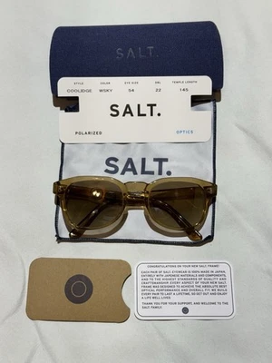 Солнцезащитные очки ручной работы Salt Optics Coolidge Whiskey Glass Amber Flash поляризованные - Изображение 1 из 4